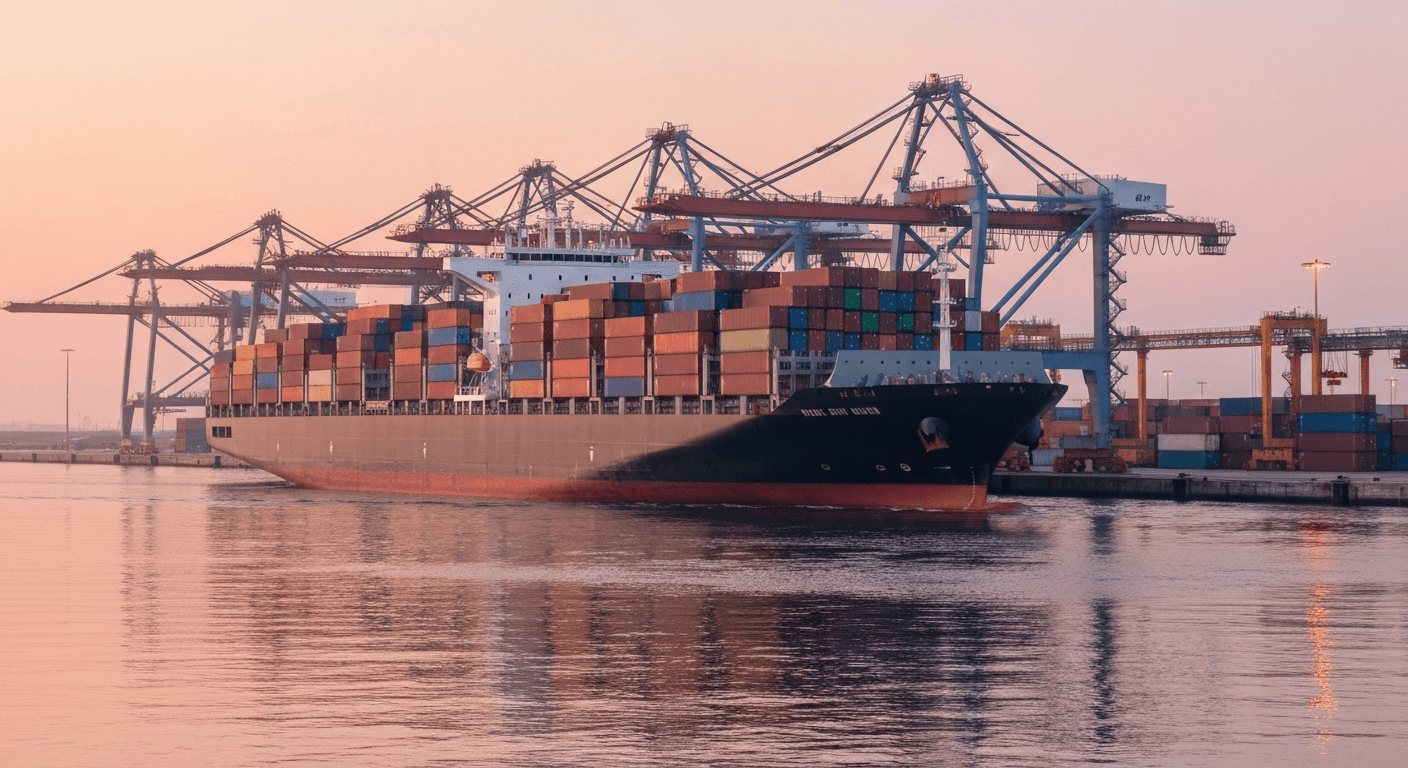 Container terminal at a European port